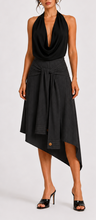 Black shirt-style skirt