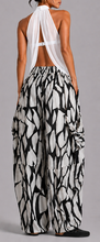 B&W printed harem pants