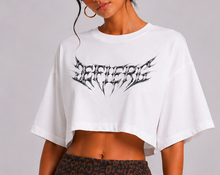 White EFIERI cropped t-shirt