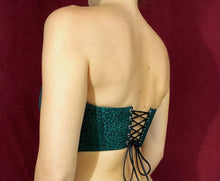 Green brocade corset