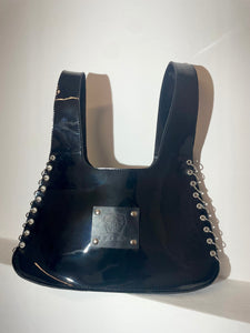 Black Vinyl Leather Bag