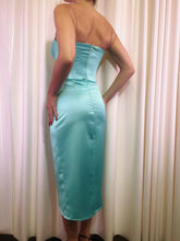 Turquoise midi Corset dress