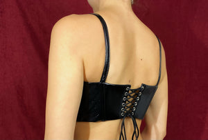 Vinyl bralette corset