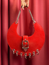 Red Vinyl Round Bag
