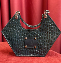 Petrol Geometric Hand Bag