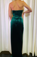 Emerald green velvet Corset dress