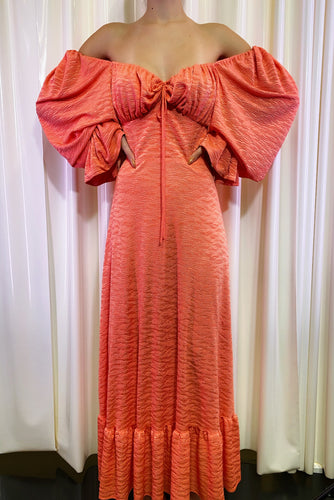 Coral romantic dress