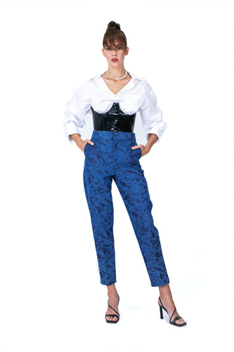 Cropped Denim Regular Pants